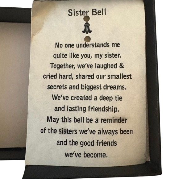 The Bell Collection Sterling Silver The Sister Bell Pendant on 925 Chain NIB - Picture 8 of 10